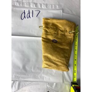 Crown Royal Gold Suede Drawstring Bag Pouch Storage Gift Sack 11x7 Logo dd17